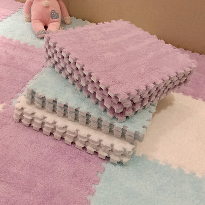 Plush Carpet Bedroom Girly Style Room Bedside Princess Stain-resistant Easy To Care Whole Shop Mosaic Foam Floor Mat