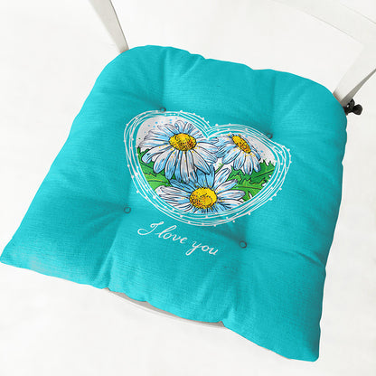 Daisy Thick Square Round Cotton Linen Chair Cushion