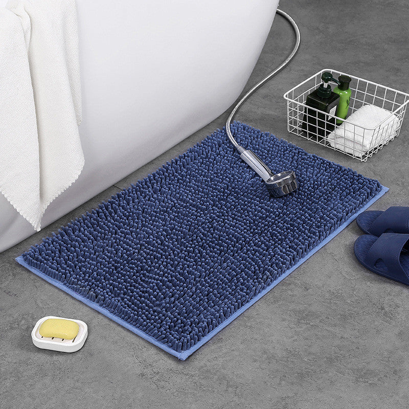 Chenille Pure Color Plush Carpet Floor Mat Bathroom Floor Towel Absorbent Foot Mat
