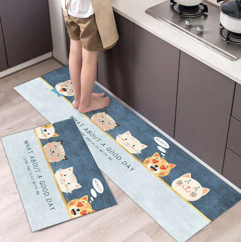 Kitchen Long Floor Mat Carpet Bathroom Water Absorption