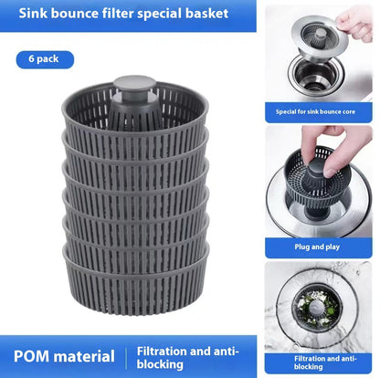 Stainless Steel Kitchen Bounce Core Sink Strainer Drain Cap