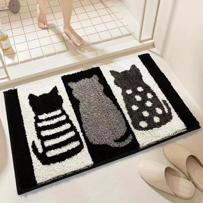 Bathroom Non-slip Decorative Cashmere-like Carpet Bathroom Absorbent Stain-resistant Floor Mat