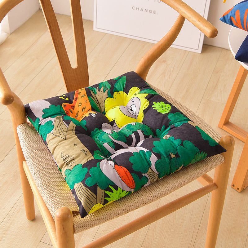 Simple Printed Square Cushion Cartoon Bay Window