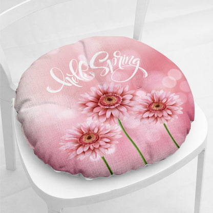 Daisy Thick Square Round Cotton Linen Chair Cushion
