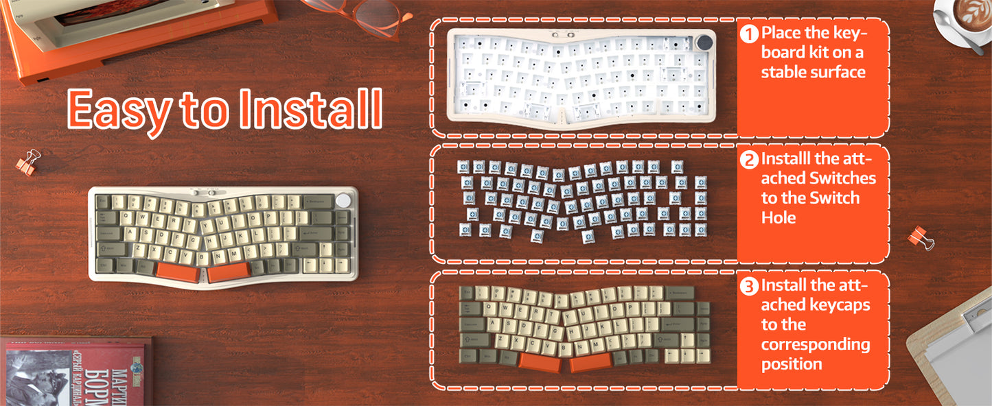 MAMBASNAKE x Ajazz AKS068 Pro 68 Keys Alice-Layout VIA Programmable Gasket Mechanical Keyboard