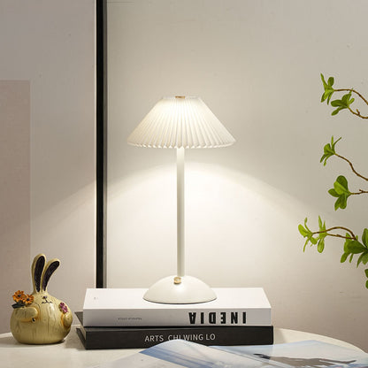 Bedroom Bedside Lamp Pleated Atmosphere Charging