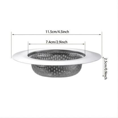 Buy 1 Get 1 Free, total of 2 pcs Large Wide Rim Stainless Steel Kitchen Sink Strainer - 4.5" Diameter Food Catcher for Most Sink Drains, Steel Sink Filter, Kitchen Sink Basket Strainer, Effective Drain Protector and Clog Prev