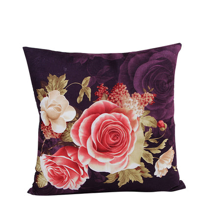 Peony Printing And Dyeing Classic Throw Pillow Cushion Cover