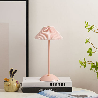 Bedroom Bedside Lamp Pleated Atmosphere Charging