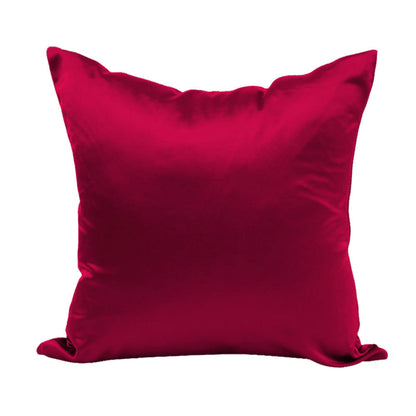Solid Color Imitation Silk Sofa Cushion Cover