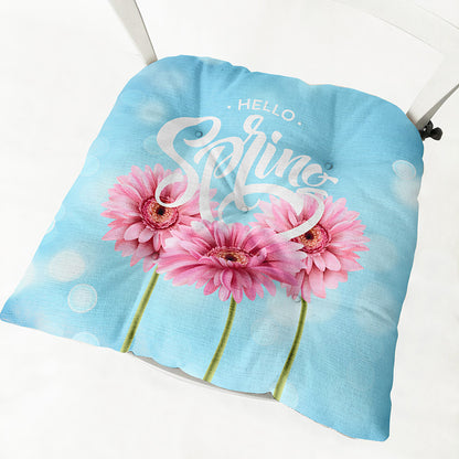 Daisy Thick Square Round Cotton Linen Chair Cushion