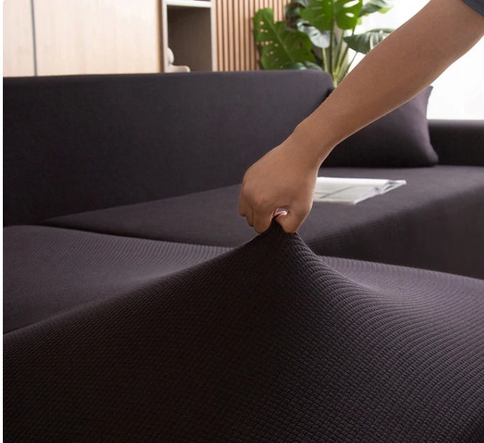 Knitted Polar Fleece Thickened Stretch Single And Double Three-seat Sofa Cover All-inclusive Cushion