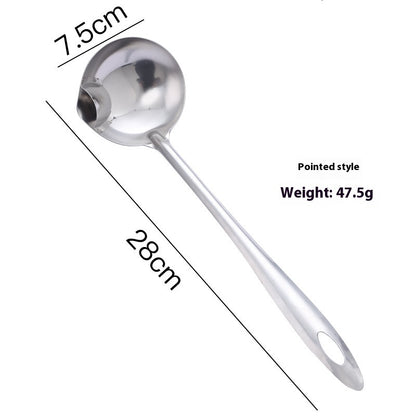 Stainless Steel Grease Strainer Long Handle Household Ladle Oil Filter