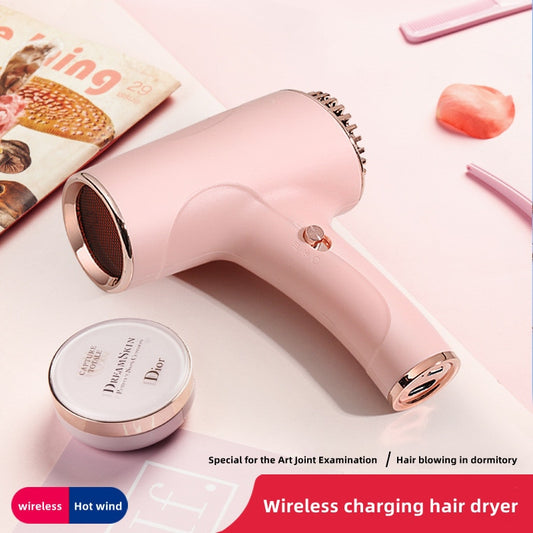 Wireless Portable Hair Dryer Home Travel Quick Dry Anion Charging Dual-use Usb Charging Car Electric Hair Dryer